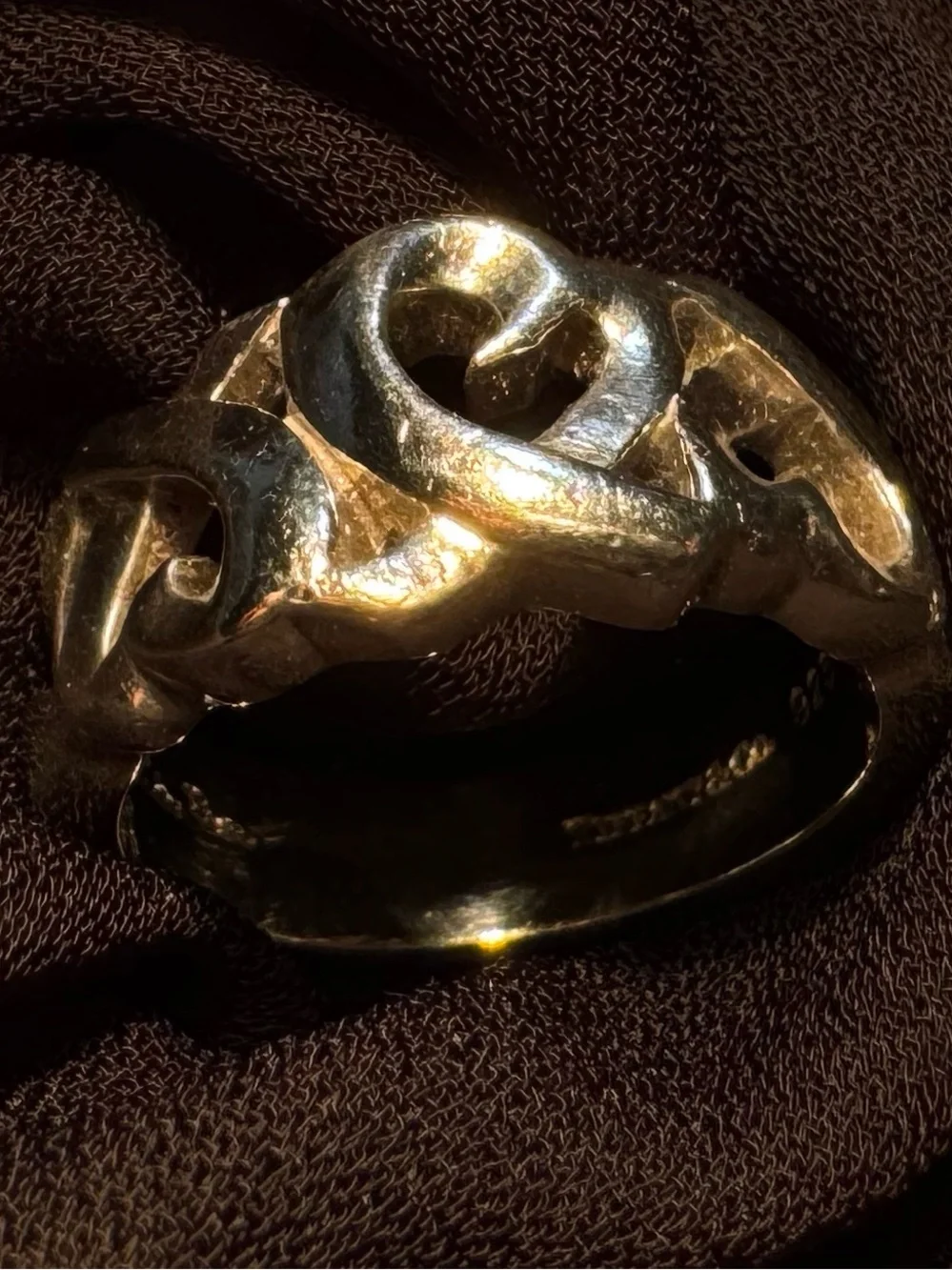 Tiffany & Co. PALOMA PICASSO TRIPLE LOVING HEARTS STERLING SILVER RING 6